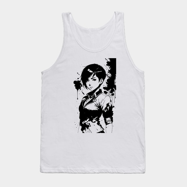 Anime Girl In Office Uniform 12 Tank Top by SanTees